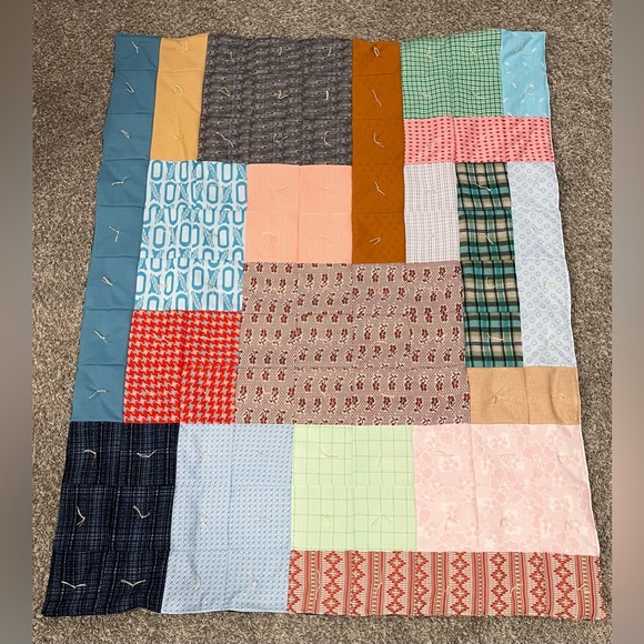 NEW Handmade quilt cozy vintage charm of polyester double knit textures blanket